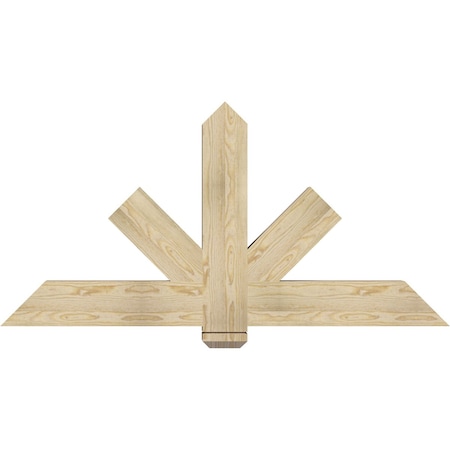Ekena Millwork Kennewick Rough Sawn Timber Gable Bracket, Douglas Fir, 60"W x 30"H x 4"D x 6"F, 12/12 Pitch GBW060X30X0406KEN00RDF